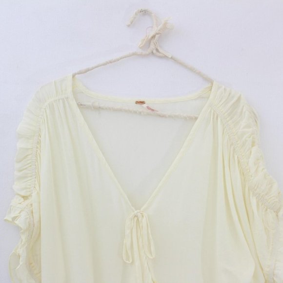 Free People Cleo Ivory Wrap Bodysuit - Picture 6 of 9